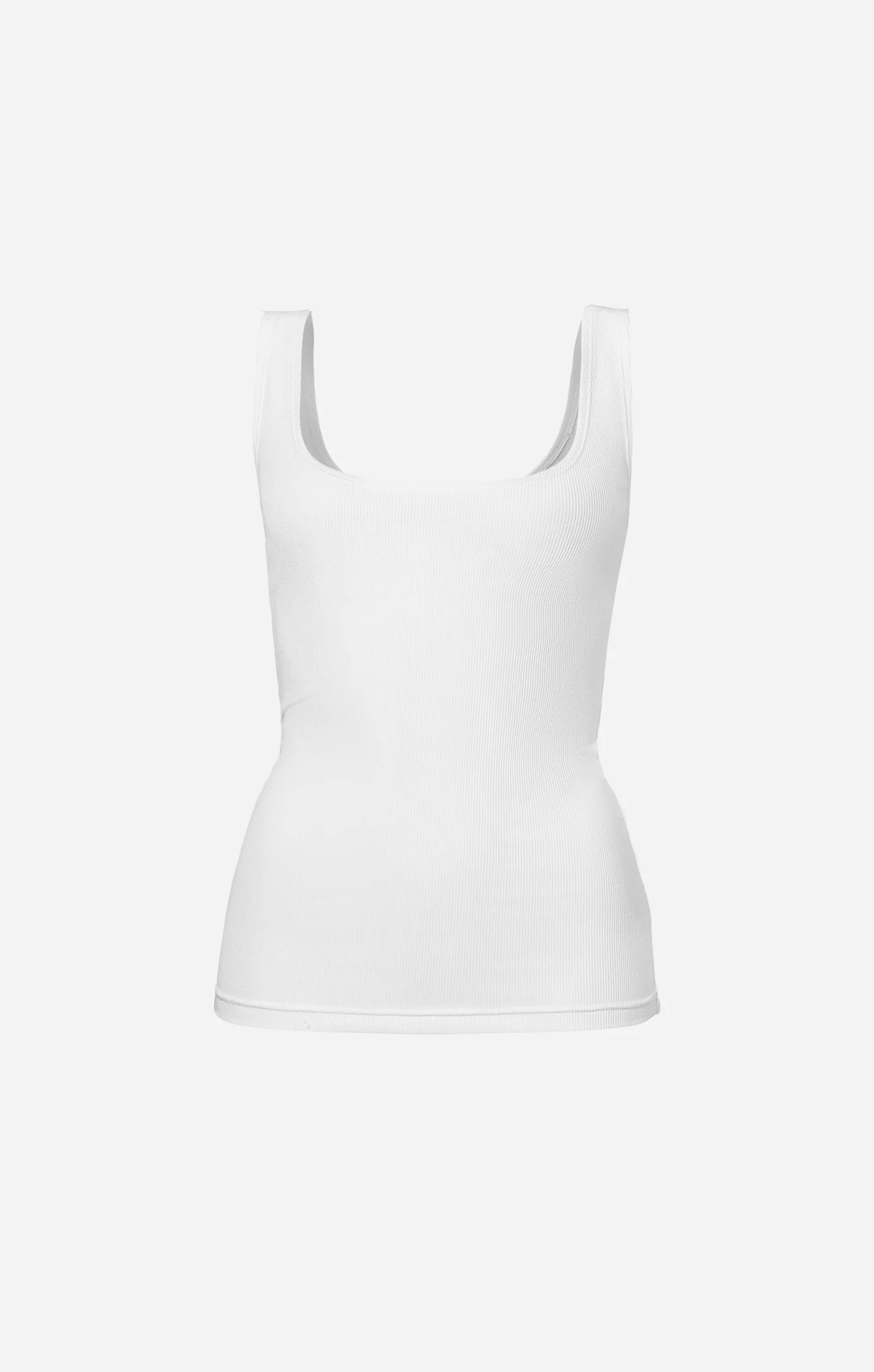 THE LUXE RIB TANK - WHITE - Image 6